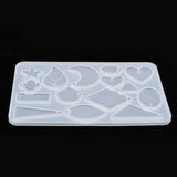 Maxbell Geometric Crystal Silicone Molds Jewelry Making Moulds DIY Crafts 12.1x8cm