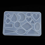 Maxbell Geometric Crystal Silicone Molds Jewelry Making Moulds DIY Crafts 12.1x8cm