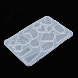 Maxbell Geometric Crystal Silicone Molds Jewelry Making Moulds DIY Crafts 12.1x8cm