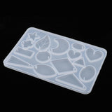 Maxbell Geometric Crystal Silicone Molds Jewelry Making Moulds DIY Crafts 12.1x8cm