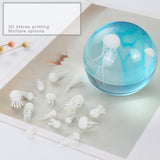Maxbell 5pcs assorted 3D resin jellyfish filler ornaments for crystal ocean crafts