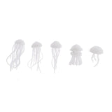 Maxbell 5pcs assorted 3D resin jellyfish filler ornaments for crystal ocean crafts