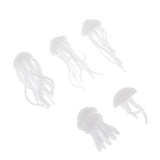 Maxbell 5pcs assorted 3D resin jellyfish filler ornaments for crystal ocean crafts