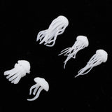 Maxbell 5pcs assorted 3D resin jellyfish filler ornaments for crystal ocean crafts