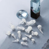 Maxbell 5pcs assorted 3D resin jellyfish filler ornaments for crystal ocean crafts