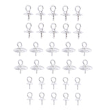 Maxbell 10 Pieces Pearl Screw Eye Pin Bail Peg Pendants Jewelry Making Findings 4mm