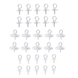 Maxbell 10 Pieces Pearl Screw Eye Pin Bail Peg Pendants Jewelry Making Findings 4mm