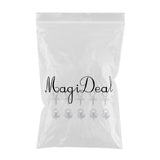 Maxbell 10 Pieces Pearl Screw Eye Pin Bail Peg Pendants Jewelry Making Findings 4mm