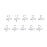 Maxbell 10 Pieces Pearl Screw Eye Pin Bail Peg Pendants Jewelry Making Findings 5mm