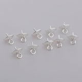 Maxbell 10 Pieces Pearl Screw Eye Pin Bail Peg Pendants Jewelry Making Findings 5mm