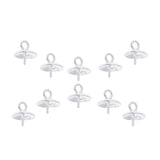 Maxbell 10 Pieces Pearl Screw Eye Pin Bail Peg Pendants Jewelry Making Findings 5mm