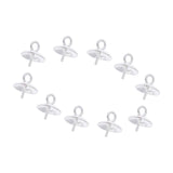 Maxbell 10 Pieces Pearl Screw Eye Pin Bail Peg Pendants Jewelry Making Findings 5mm