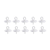 Maxbell 10 Pieces Pearl Screw Eye Pin Bail Peg Pendants Jewelry Making Findings 5mm