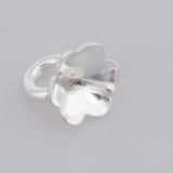 Maxbell 10 Pieces Bail Clasp with Cup Pin Beads Cap with Loop Findings plum blossom