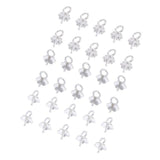 Maxbell 10 Pieces Bail Clasp with Cup Pin Beads Cap with Loop Findings plum blossom