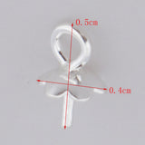 Maxbell 10 Pieces Bail Clasp with Cup Pin Beads Cap with Loop Findings plum blossom