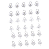 Maxbell 10 Pieces Bail Clasp with Cup Pin Beads Cap with Loop Findings plum blossom