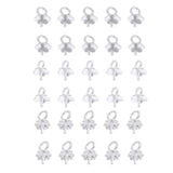 Maxbell 10 Pieces Bail Clasp with Cup Pin Beads Cap with Loop Findings plum blossom