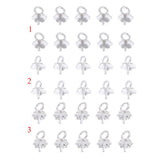 Maxbell 10 Pieces Bail Clasp with Cup Pin Beads Cap with Loop Findings plum blossom
