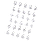 Maxbell 10 Pieces Bail Clasp with Cup Pin Beads Cap with Loop Findings plum blossom