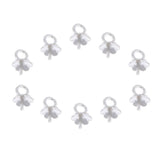 Maxbell 10 Pieces Bail Clasp with Cup Pin Beads Cap with Loop Findings plum blossom