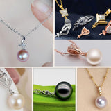 Maxbell 10 Pieces Bail Clasp with Cup Pin Beads Cap with Loop Findings plum blossom