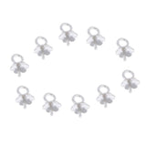 Maxbell 10 Pieces Bail Clasp with Cup Pin Beads Cap with Loop Findings plum blossom