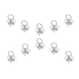 Maxbell 10 Pieces Bail Clasp with Cup Pin Beads Cap with Loop Findings plum blossom