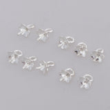 Maxbell 10 Pieces Bail Clasp with Cup Pin Beads Cap with Loop Findings plum blossom