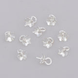 Maxbell 10 Pieces Bail Clasp with Cup Pin Beads Cap with Loop Findings plum blossom