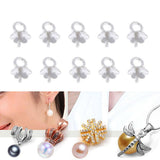 Maxbell 10 Pieces Bail Clasp with Cup Pin Beads Cap with Loop Findings plum blossom