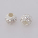 Maxbell 925 Silver Large Hole Loose Spacer Bead DIYJewellery Making Finding  4mm 6pcs