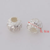 Maxbell 925 Silver Large Hole Loose Spacer Bead DIYJewellery Making Finding  4mm 6pcs