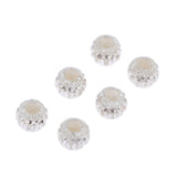 Maxbell 925 Silver Large Hole Loose Spacer Bead DIYJewellery Making Finding  4mm 6pcs