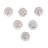 Maxbell 925 Silver Large Hole Loose Spacer Bead DIYJewellery Making Finding  4mm 6pcs