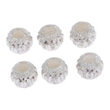 Maxbell 925 Silver Large Hole Loose Spacer Bead DIYJewellery Making Finding  4mm 6pcs