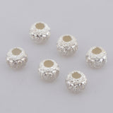 Maxbell 925 Silver Large Hole Loose Spacer Bead DIYJewellery Making Finding  4mm 6pcs