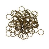 Max 100Pcs Steel Strong 20mm Key Chain Spare Split Key Rings Bronze