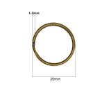Max 100Pcs Steel Strong 20mm Key Chain Spare Split Key Rings Bronze