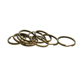 Max 100Pcs Steel Strong 20mm Key Chain Spare Split Key Rings Bronze