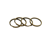 Max 100Pcs Steel Strong 20mm Key Chain Spare Split Key Rings Bronze