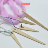 Max 5pcs wooden weaving knitting shuttle stick needle shape DIY tool 11/20cm