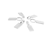 Max 50 Pieces Blank Rectangle Bezel Glue On Bails Charm Pendant Cabochon DIY