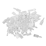 Max 50 Pieces Blank Rectangle Bezel Glue On Bails Charm Pendant Cabochon DIY