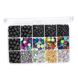 Max 600pcs lava beads crystal agate gemstone loose spacer beads crafts