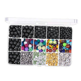Max 600pcs lava beads crystal agate gemstone loose spacer beads crafts