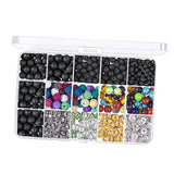 Max 600pcs lava beads crystal agate gemstone loose spacer beads crafts