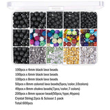 Max 600pcs lava beads crystal agate gemstone loose spacer beads crafts