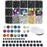 Max 600pcs lava beads crystal agate gemstone loose spacer beads crafts