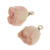 Max 2Pieces Resin Dried Flower Charms DIY Jewelry Making Findings Pink